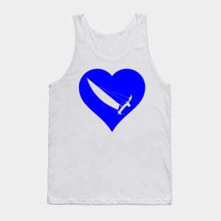 Blue heart with catamaran Tank Top